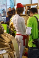 Девушка в прозрачном на выставке Intercharm