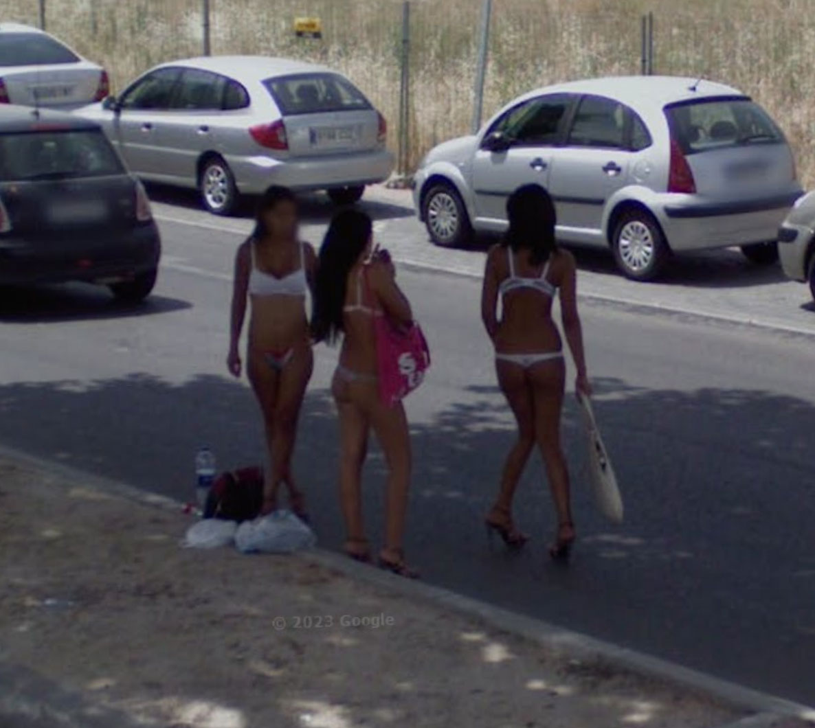 Проститутки попали в кадр Street View